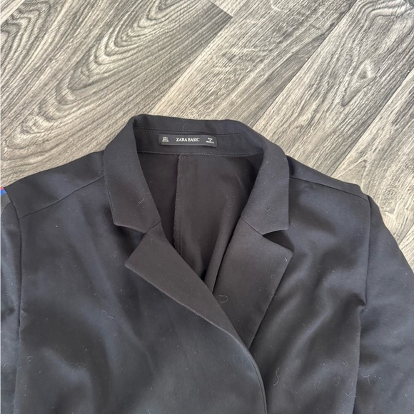SOLD * ZARA BASIC Black Double-Breasted Romper/Blazer Dress - Picture 5 of 12